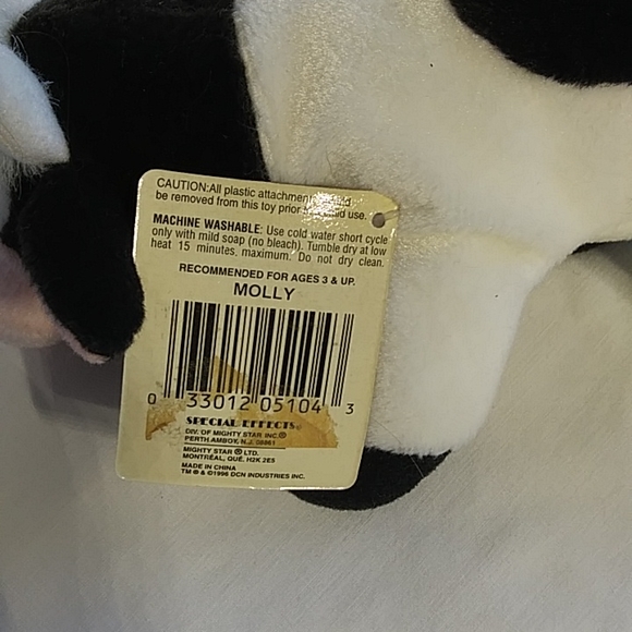 Vintage 24k Beanie Boppers Plush Molly Cow - Picture 4 of 6